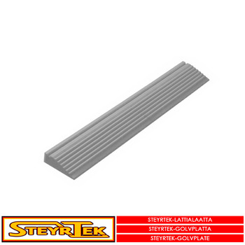 "Lattialaatan reunapala, aluminium grey naaras 6 kpl